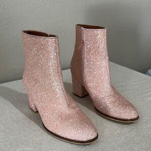 Corky's Womens Razzle Dazzle Glittered Zippered Ankle Boots